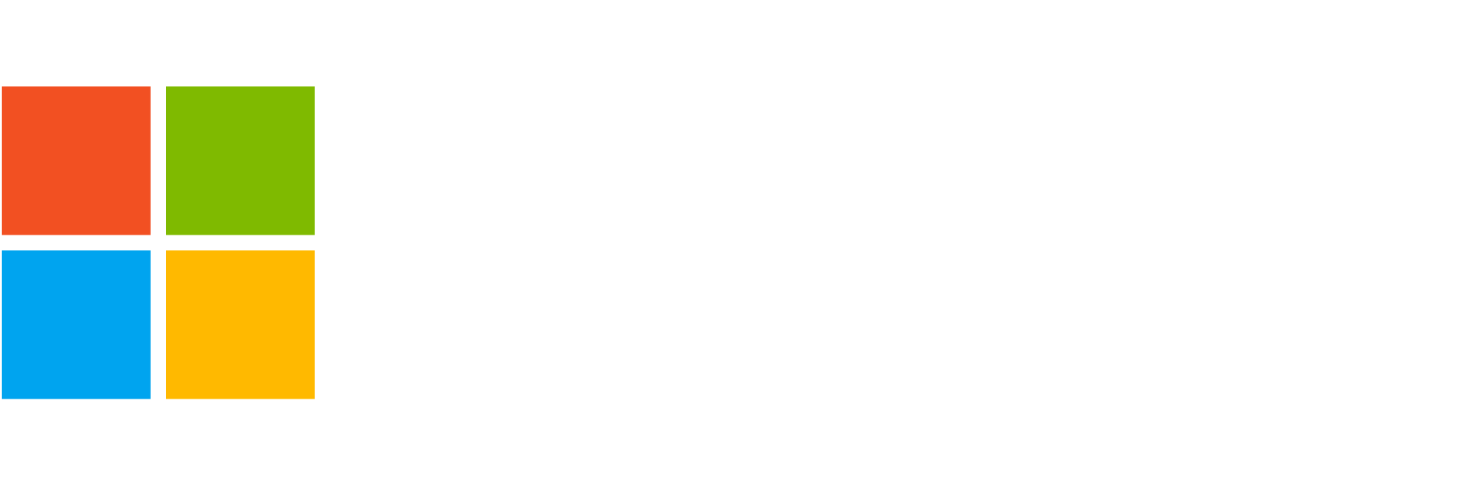 Logo Microsoft letras blancas png